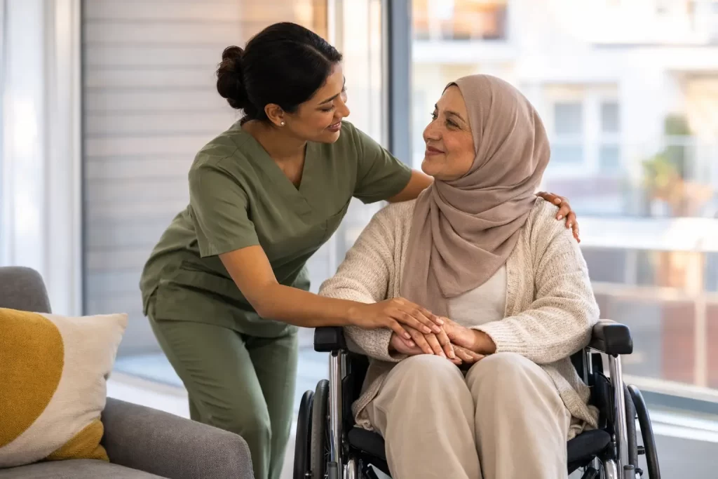 Nurse take care of patient